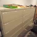 Hirsh Beige 4 Drawer Lateral File Cabinet, 36", Locking